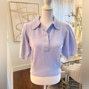 NWT A New Day puff sleeve lavender sweater XS